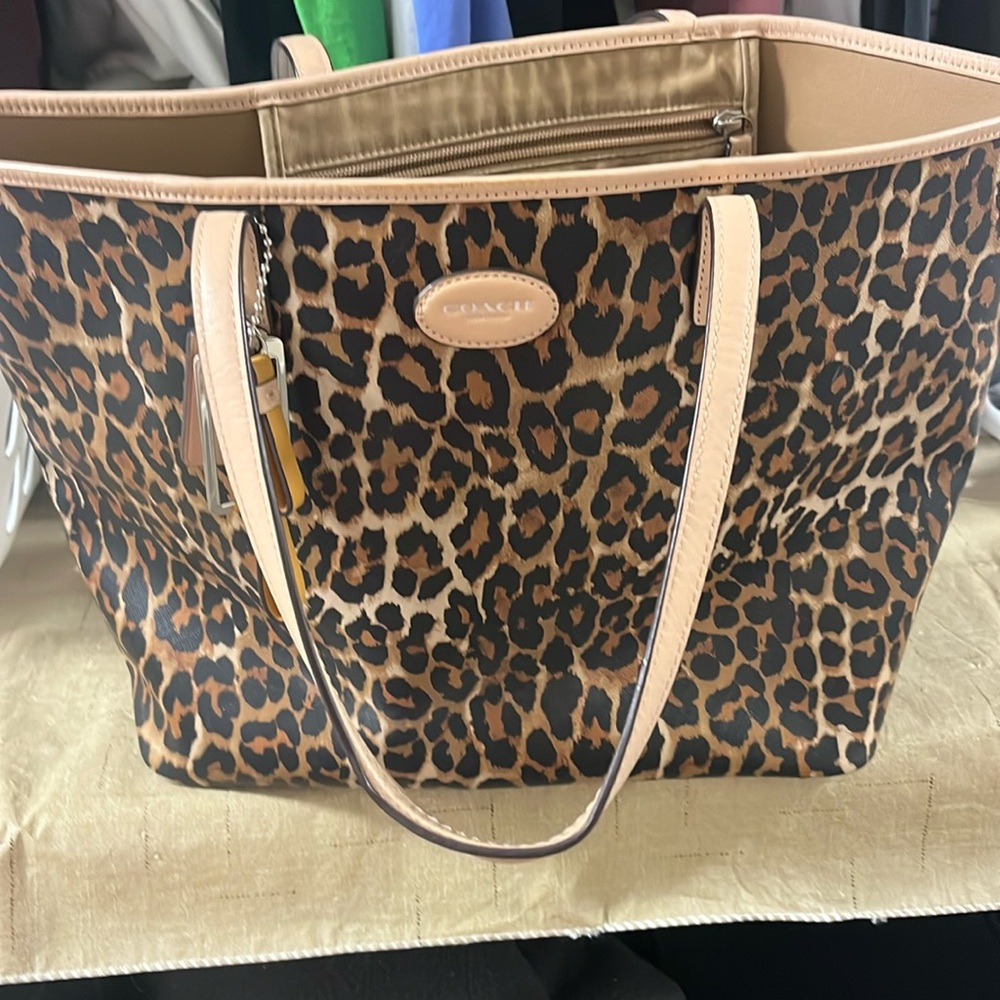 Coach Purse Animal Print Tote